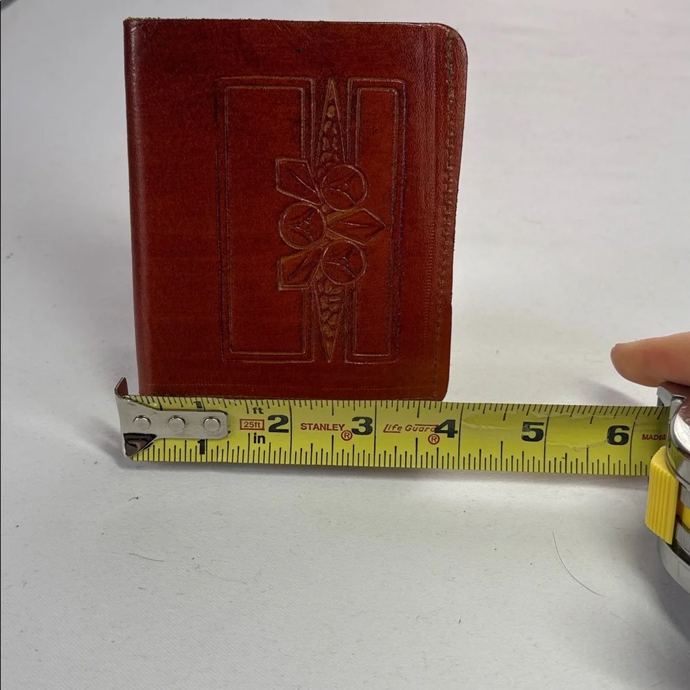 Unbranded Brown Tooled Leather Bifold Wallet